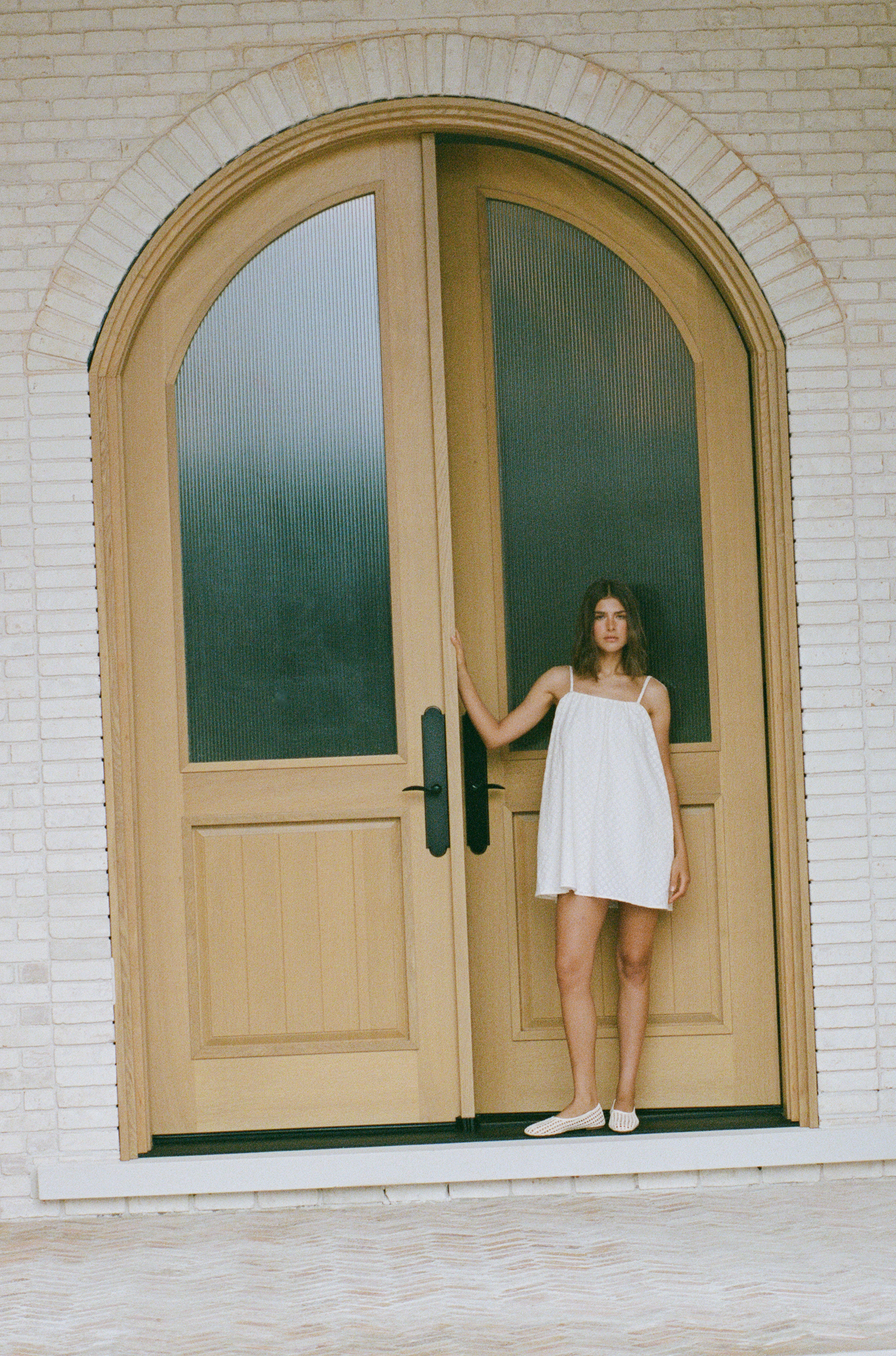 Eyelet Mini Dress
