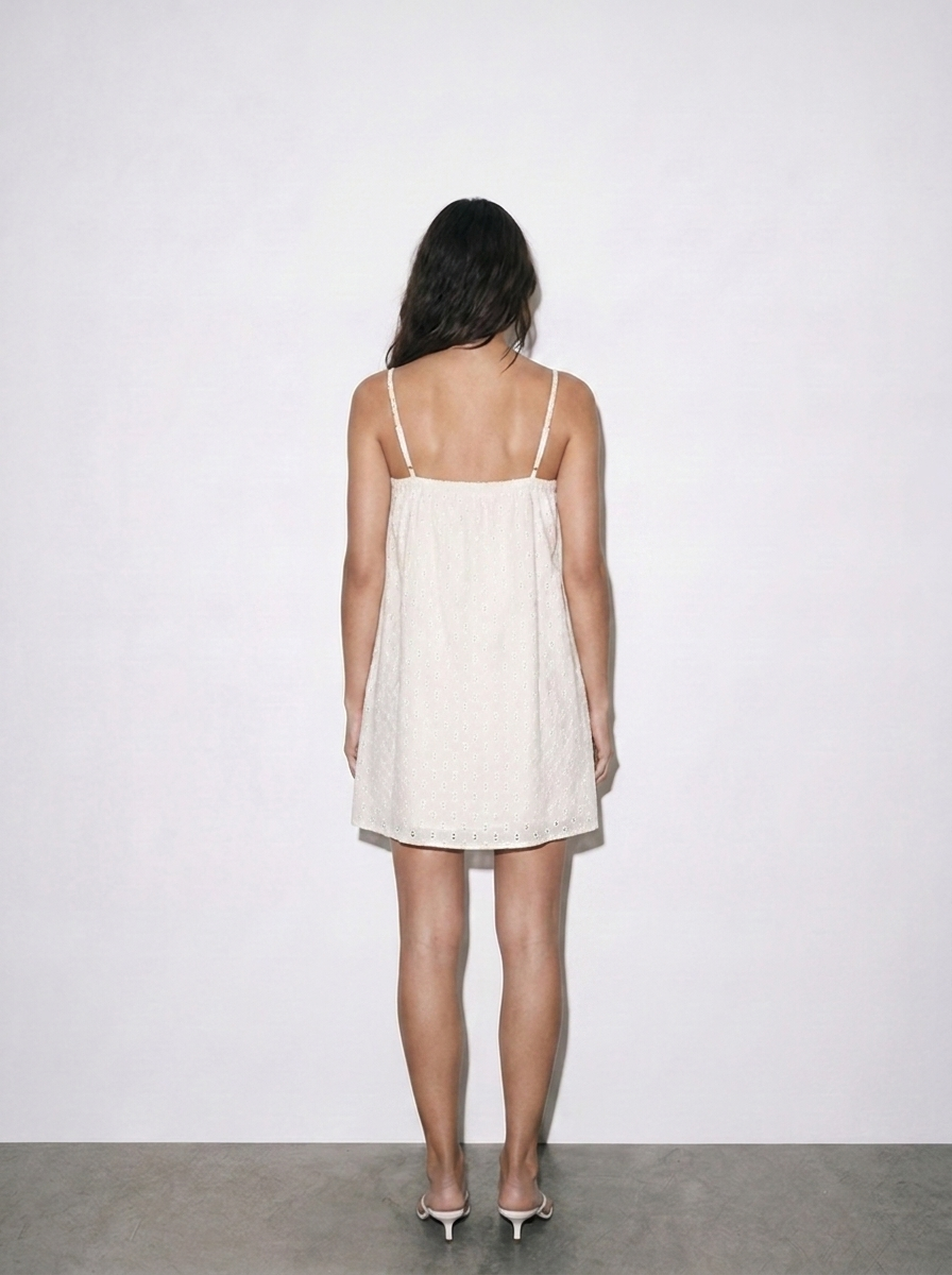 Eyelet Mini Dress